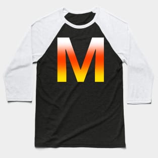 Fire Letter M Baseball T-Shirt